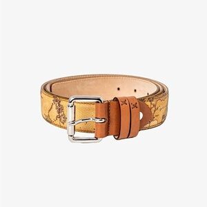 Alviero Martini 1a Classe- World Map Belt- Beige- Size 120
